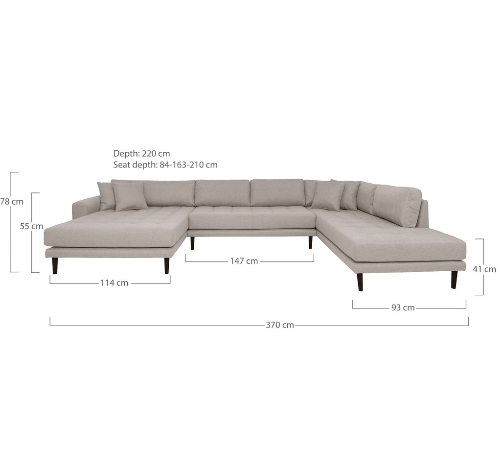Lido U-Sofa Open End