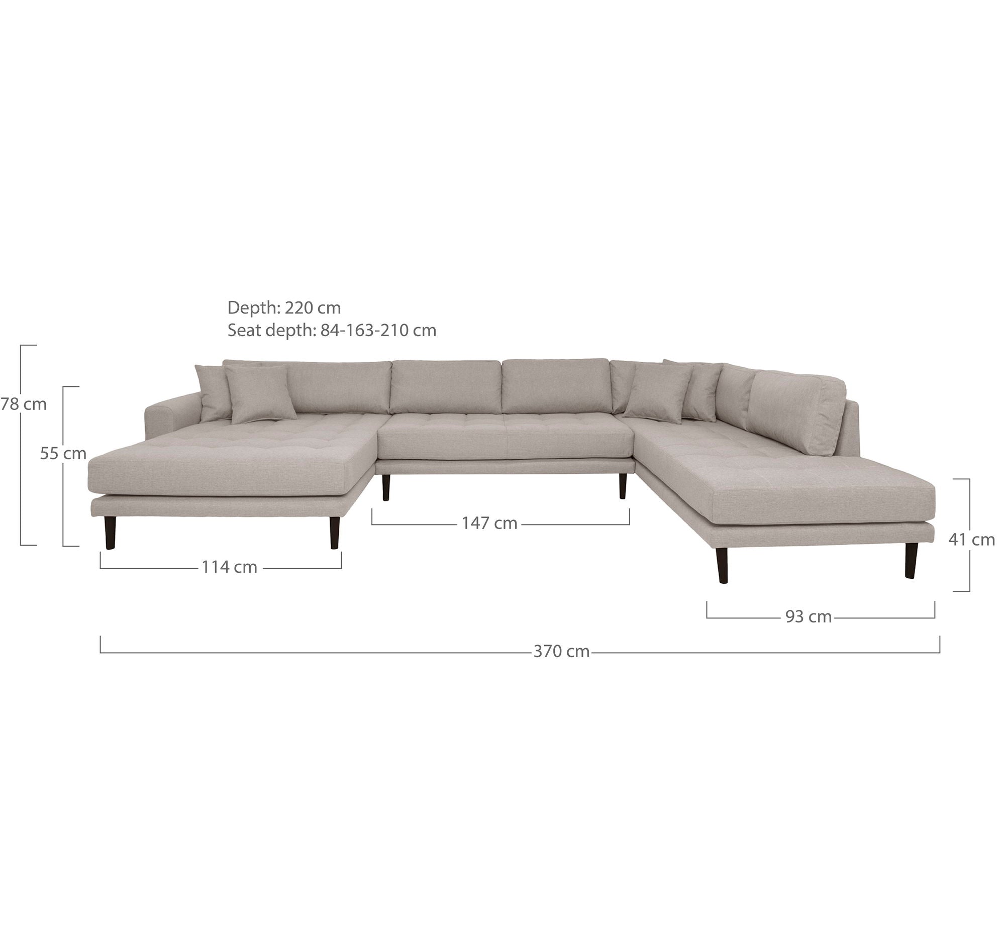 Lido U-Sofa Open End