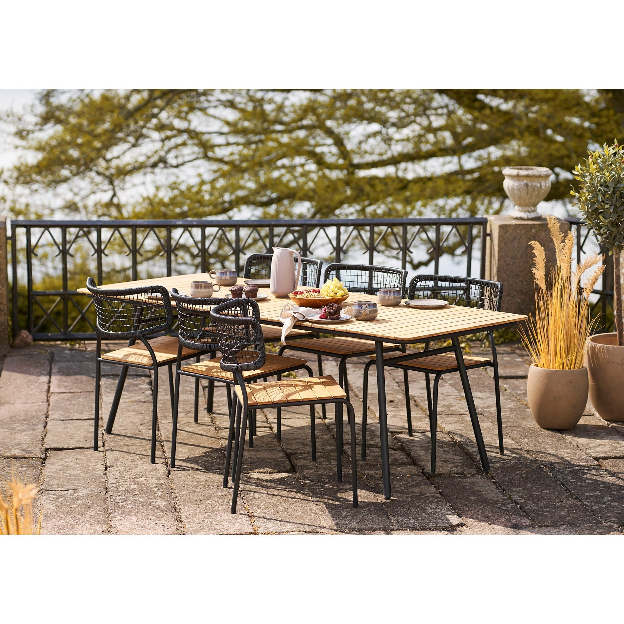 Houten Eetkamerstoel Nashville – Stoer Design Met Vlechtwerk - Casaneu