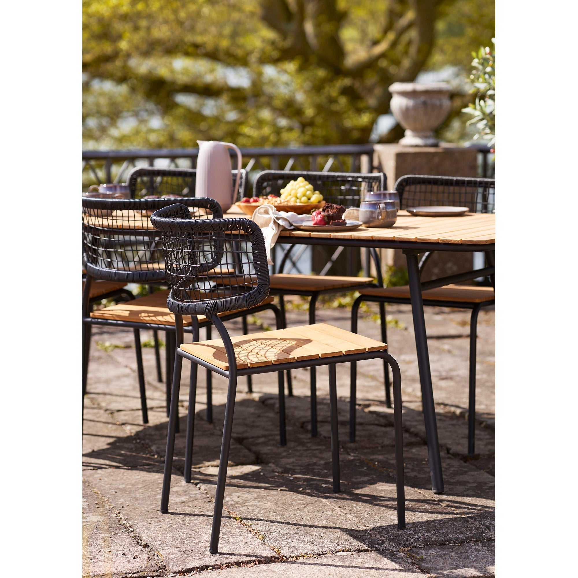 Houten Eetkamerstoel Nashville – Stoer Design Met Vlechtwerk - Casaneu