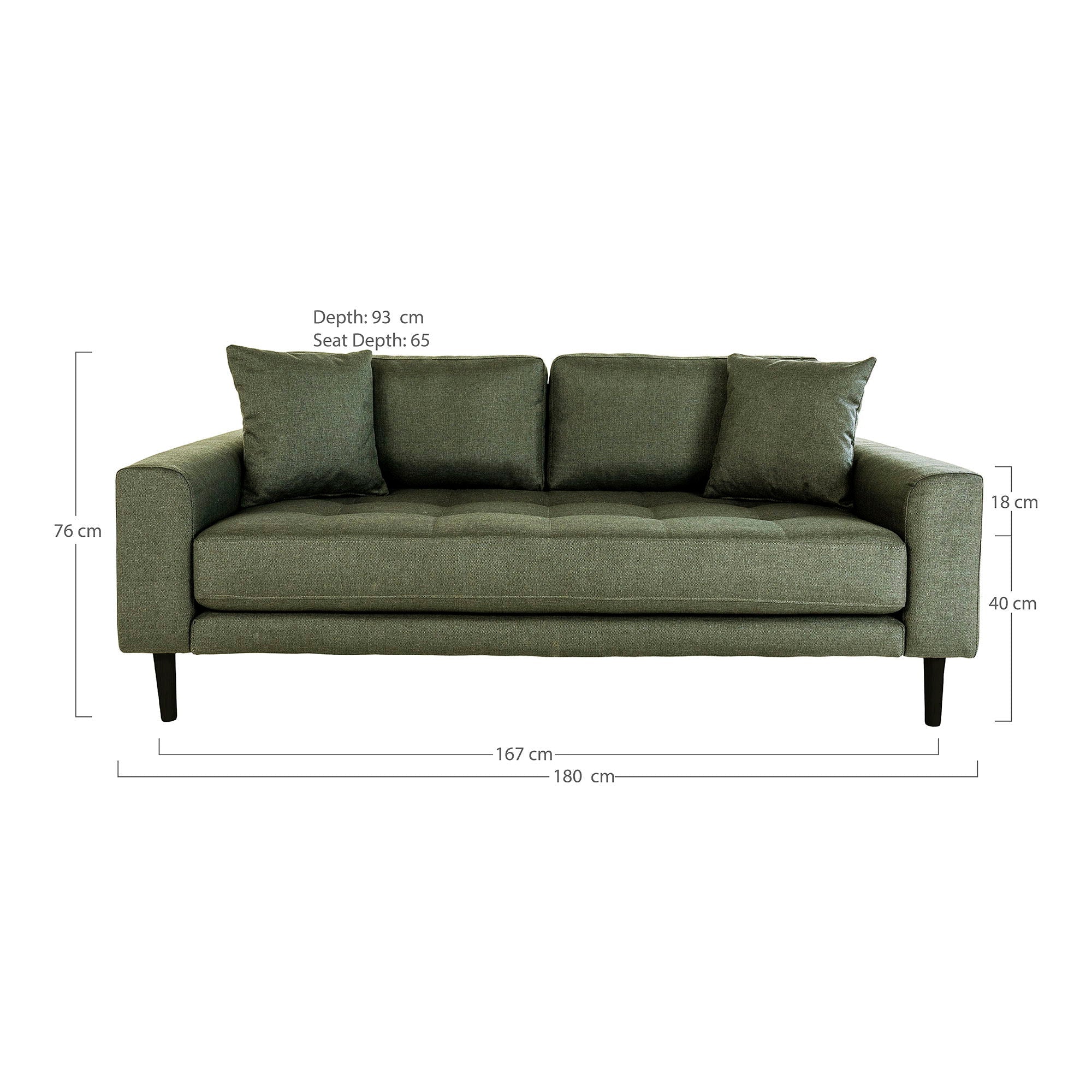 Lido 2,5 Seater Sofa - Casaneu