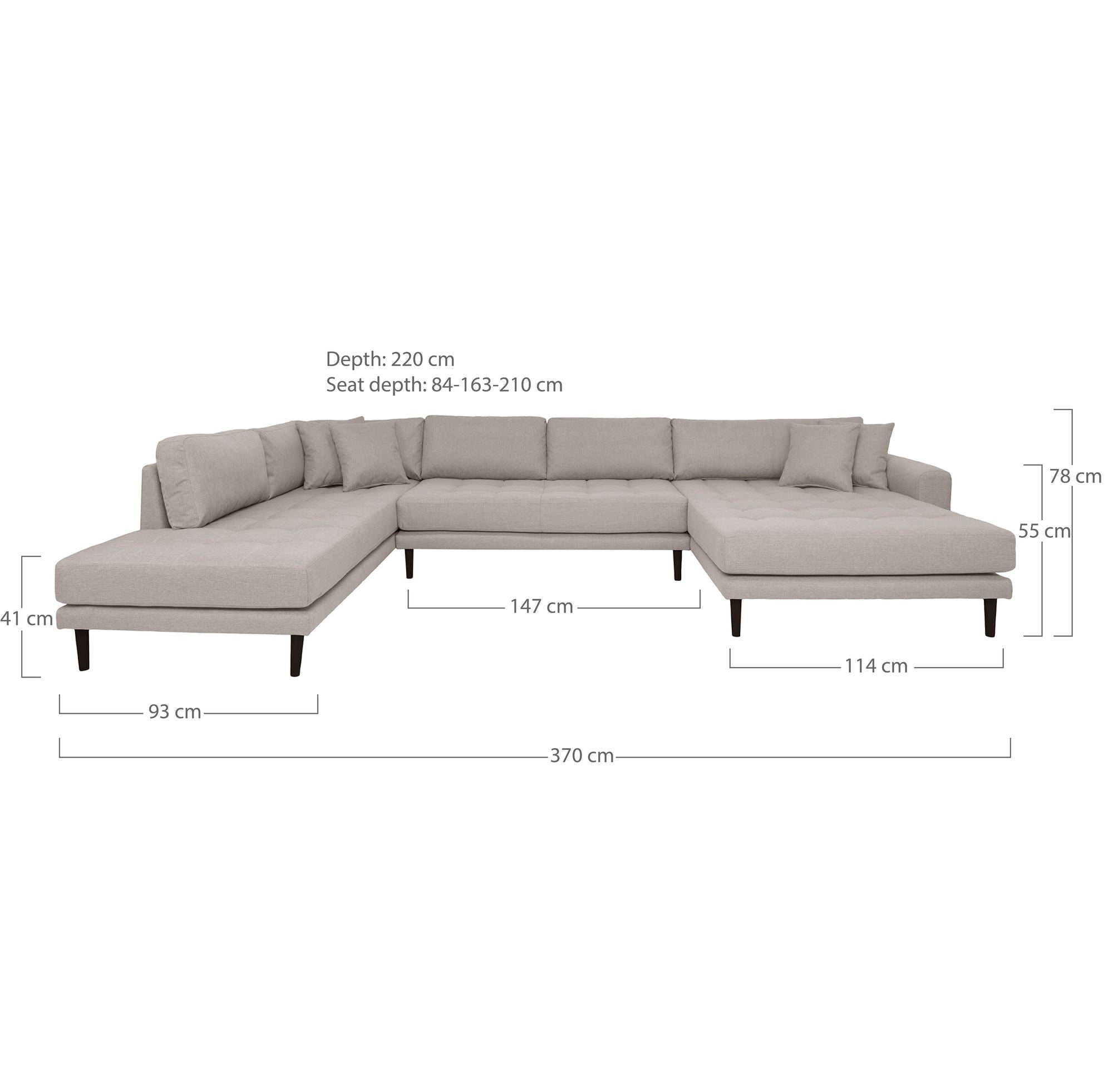 Lido U - Sofa Open End - Casaneu