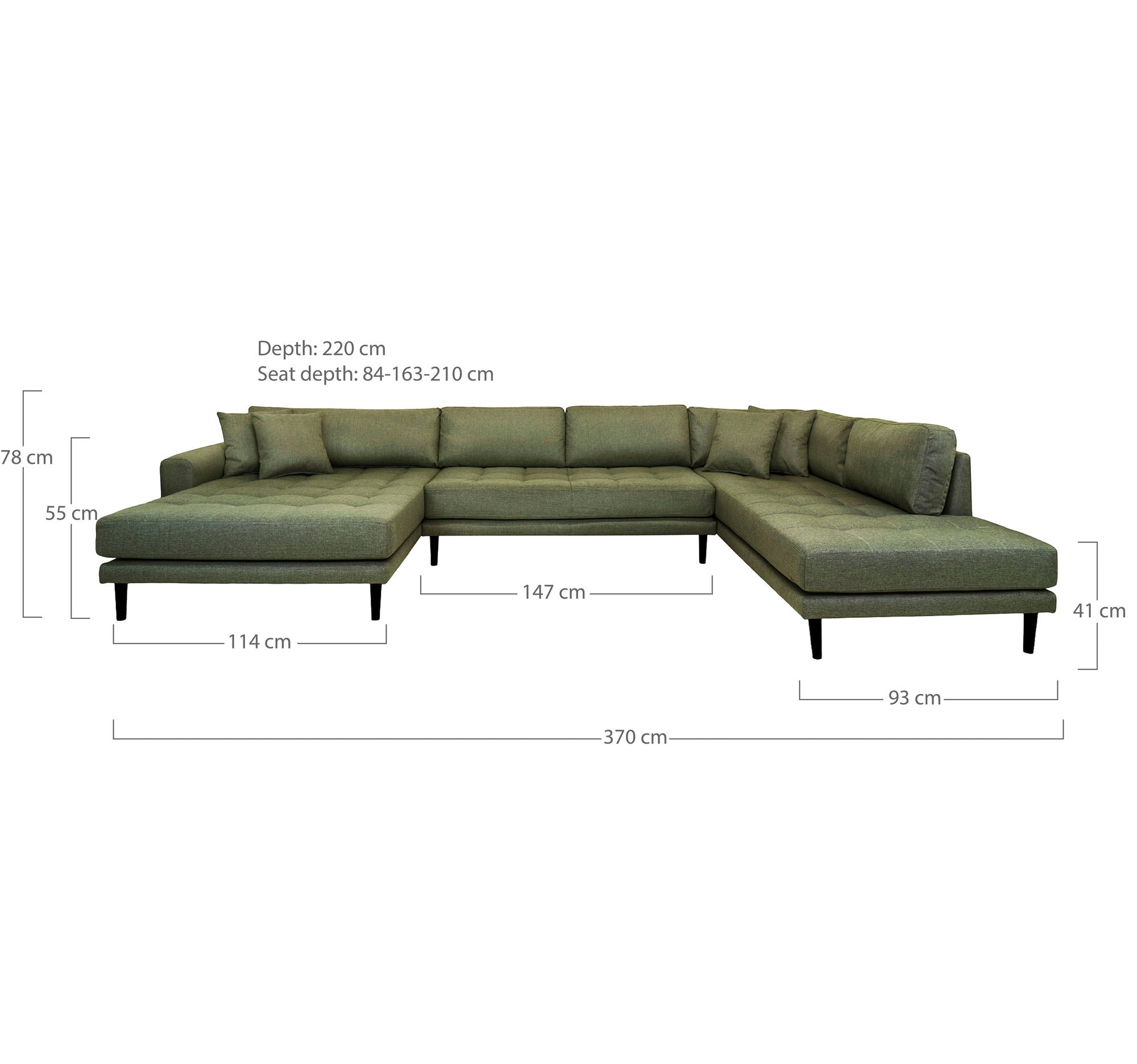 Lido U - Sofa Open End - Casaneu
