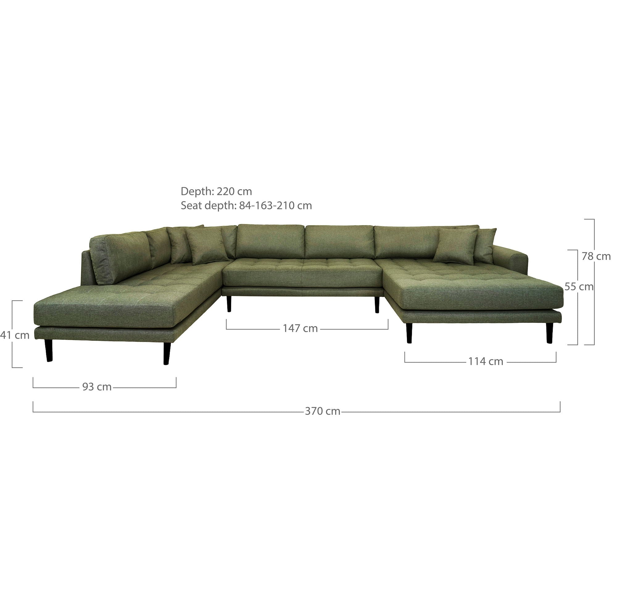 Lido U - Sofa Open End - Casaneu