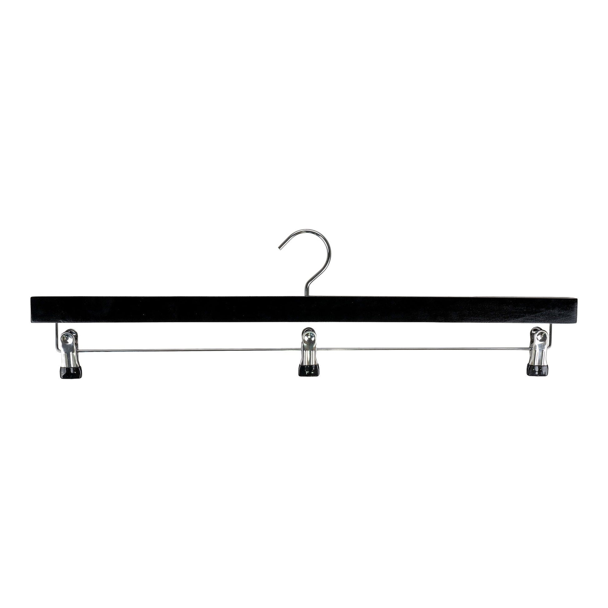 Motella Kledinghangers – Zwart Metaal met Hout – 61 cm – 50 stuks - Casa Neu