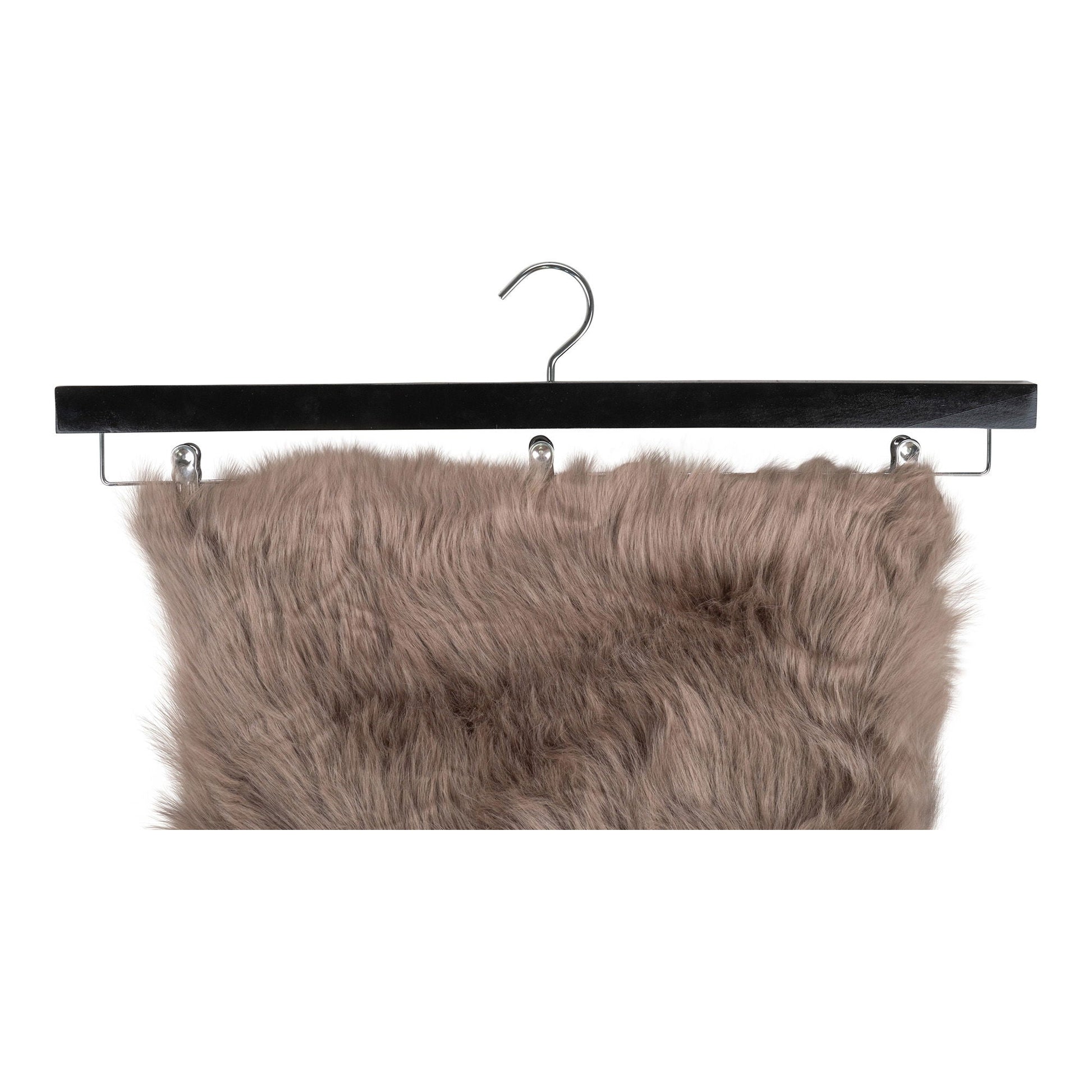 Motella Kledinghangers – Zwart Metaal met Hout – 61 cm – 50 stuks - Casa Neu