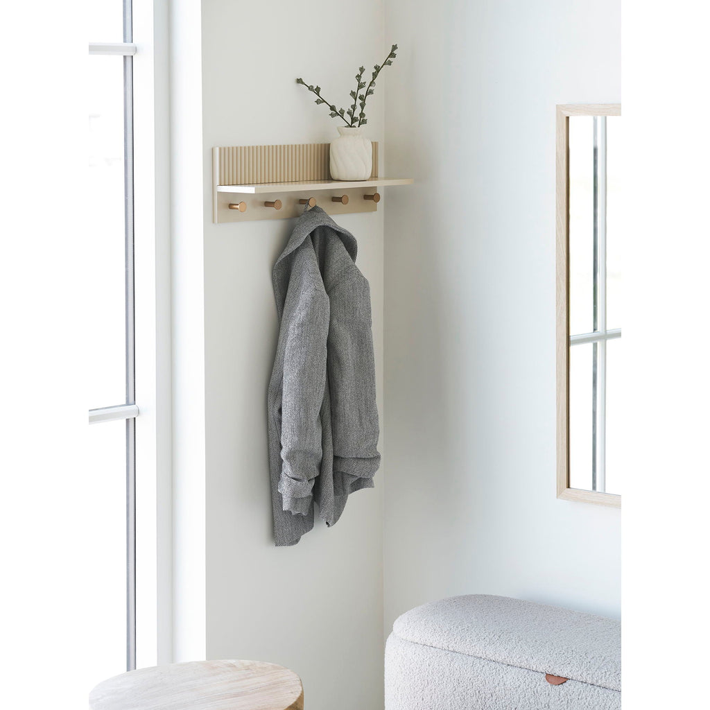 Rocca Wall Shelf with hooks - Casaneu